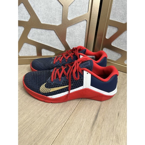 Nike Metcon 6  Men Sz 9 Blue Training Crossfit Athletic Shoe DA2894-991 Sneakers - Picture 2 of 10